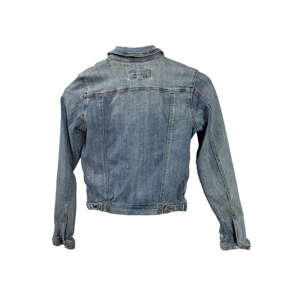 Maurices Distressed Light Wash Denim Jacket Size XS Button Front Womens - Picture 2 of 4